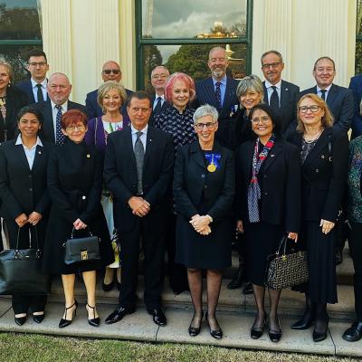 Consular Corps In Melbourne With Governor Linda Dessau At The Ceremonial Proclamation Of King Charles Iii